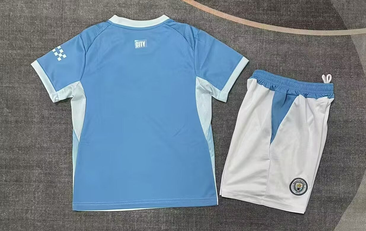 Manchester City Kids Home Kit 2026/27 (Jersey + Shorts)