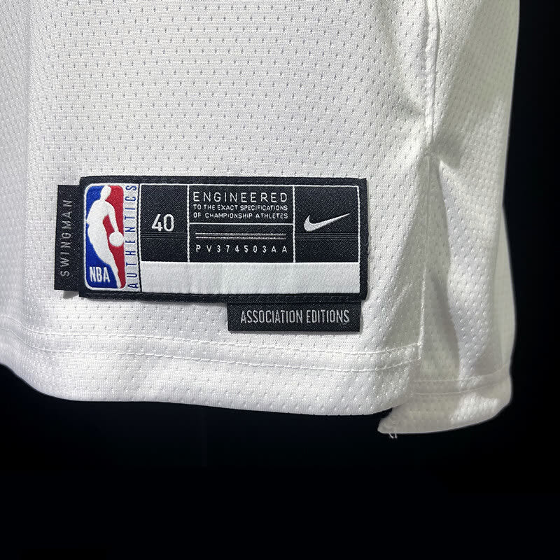 Indiana Pacers Tyrese Haliburton number 0 white jersey front view
