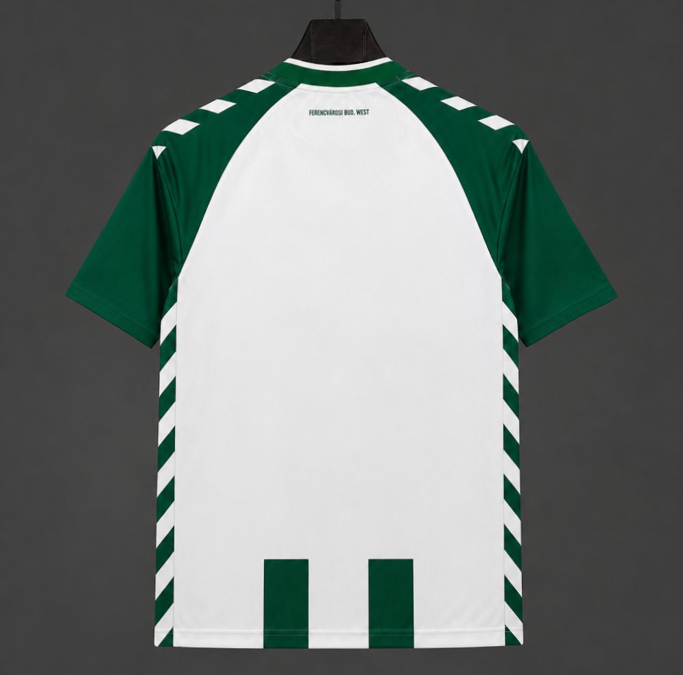 Werder Bremen Home Jersey 2026/27 back view in white with green sleeves and side chevrons
