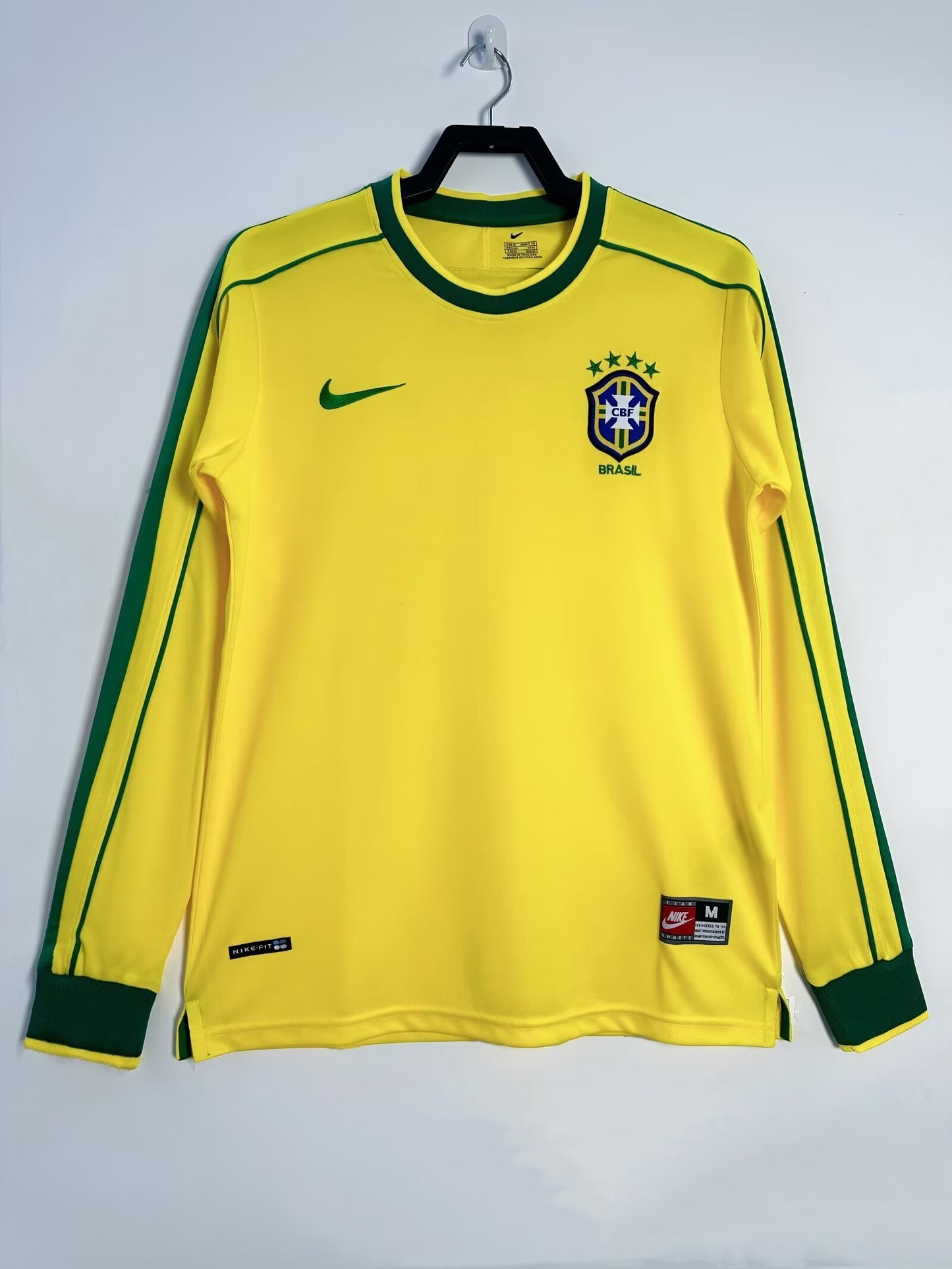 Brazil Home Long Sleeve Jersey 1998