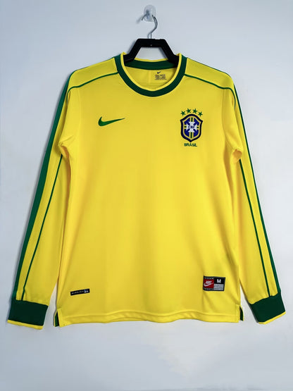 Brazil Home Long Sleeve Jersey 1998