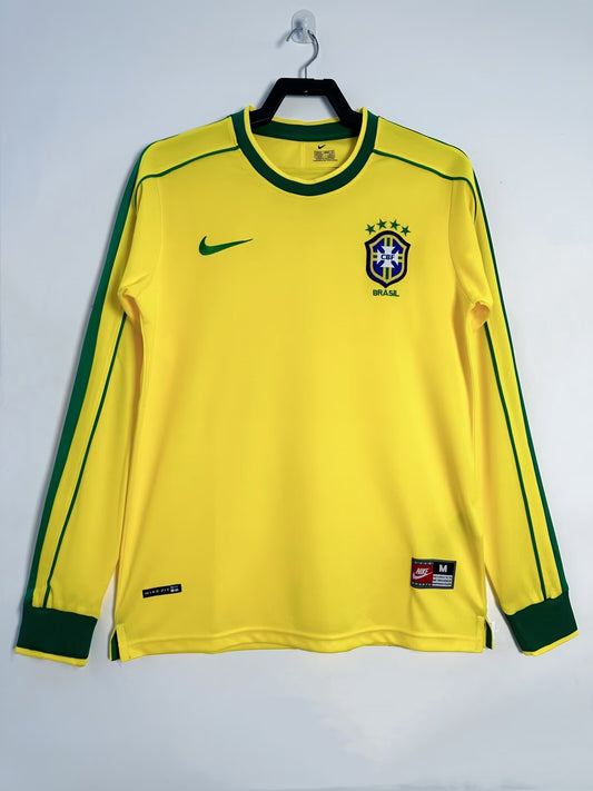 Brazil Home Long Sleeve Jersey 1998