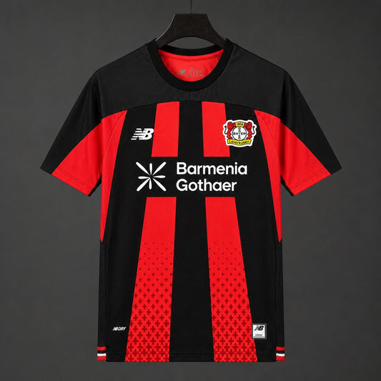 Front view of Bayer Leverkusen Home Jersey 2026/27 in black and red