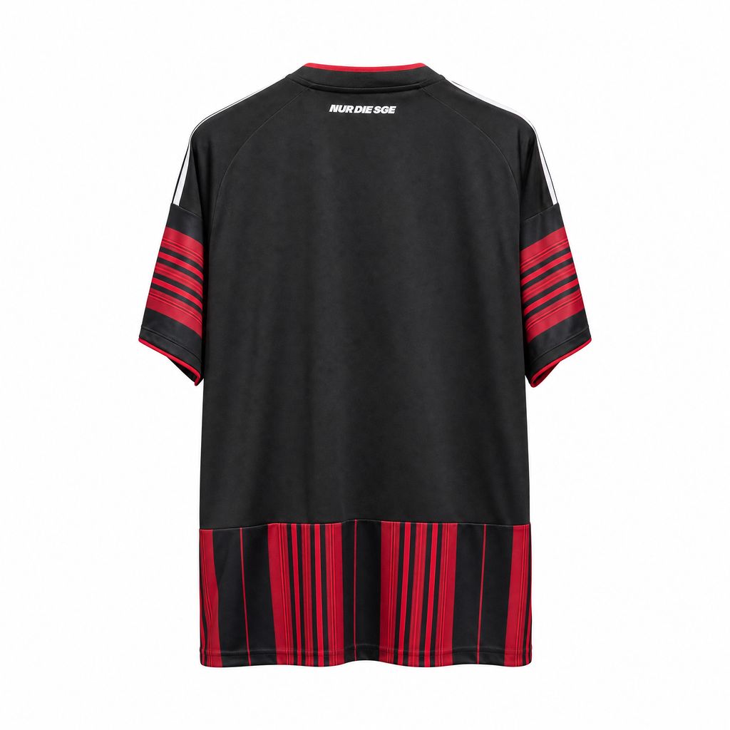 Back view of Eintracht Frankfurt Home Jersey 2026/27 in black and red