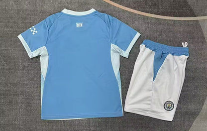 Manchester City Kids Home Kit 2026/27 (Jersey + Shorts)