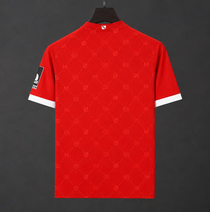 Mainz Home Jersey 2026/27 back view with red tonal pattern and white sleeve cuffs