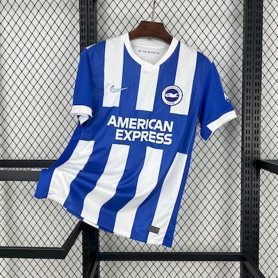 Brighton & Hove Albion 2025/26 Home Jersey - front view on hanger
