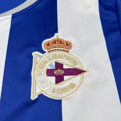Front view of the blue and white Deportivo La Coruña 2026/27 home jersey