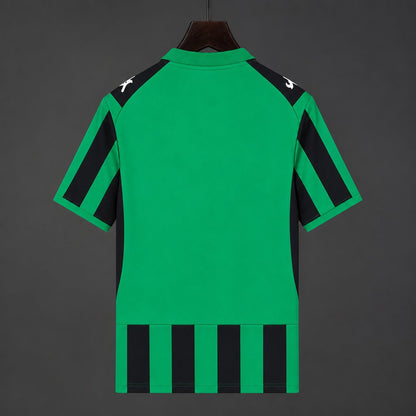 Sassuolo Home Jersey 2026/27 green back view with black-striped lower panel
