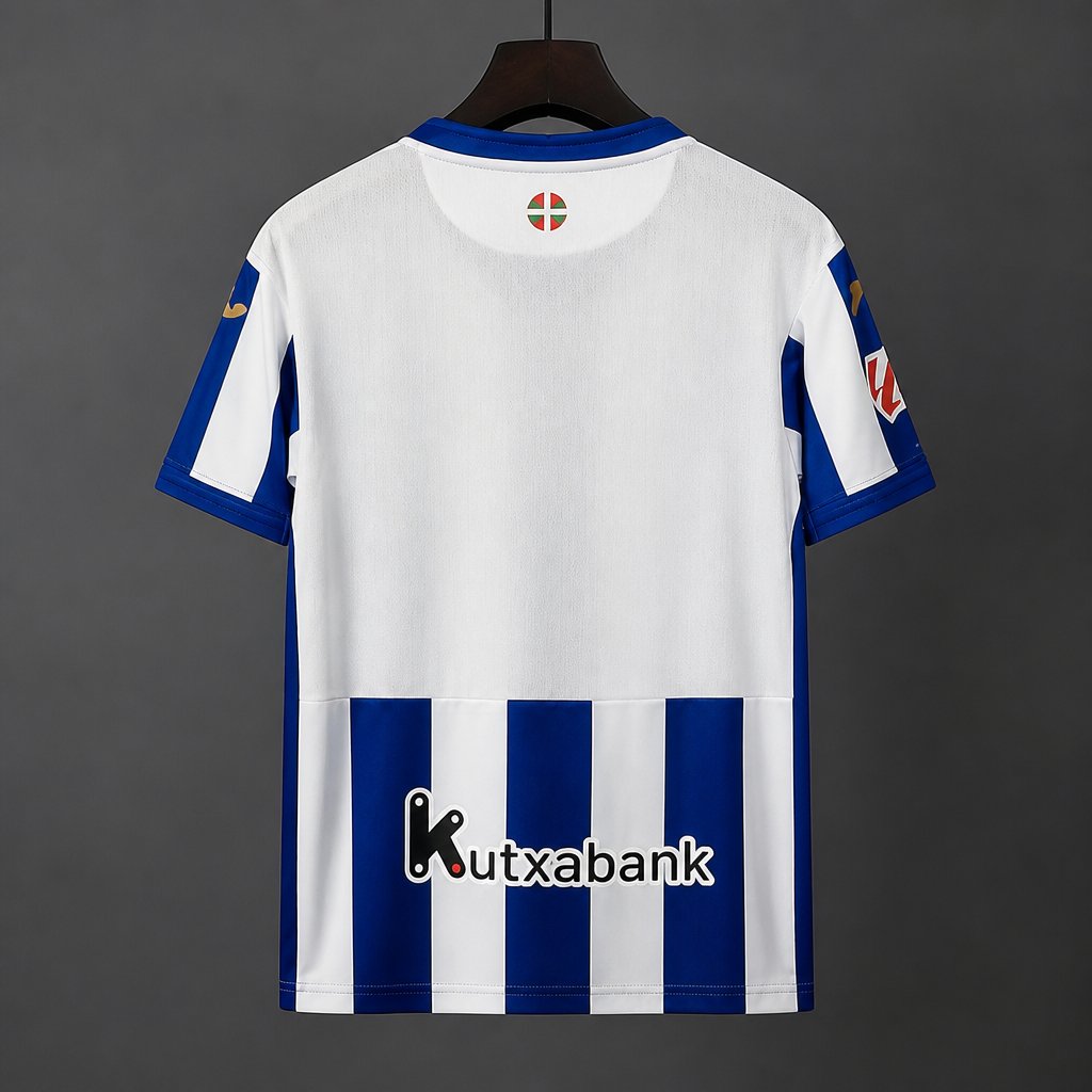 Back view of the blue and white Real Sociedad Home Jersey 2026/27