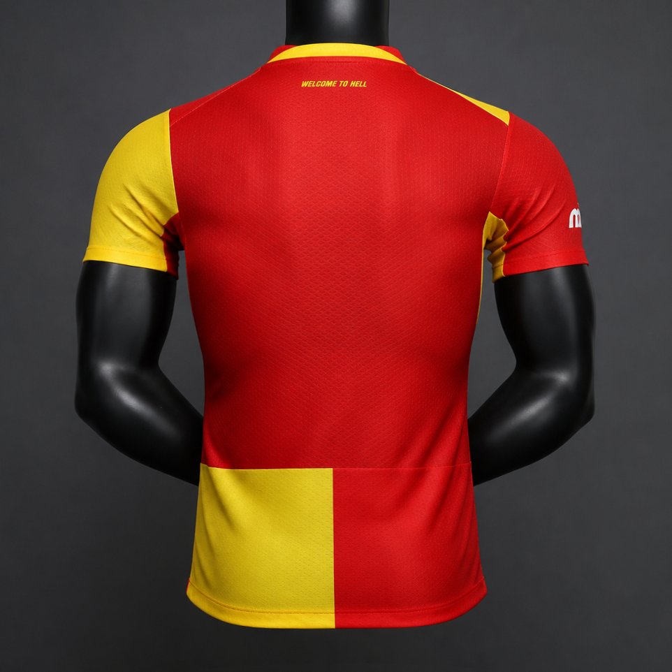 Galatasaray Home Jersey 2025/26 front view with yellow and red halves and five-star crest