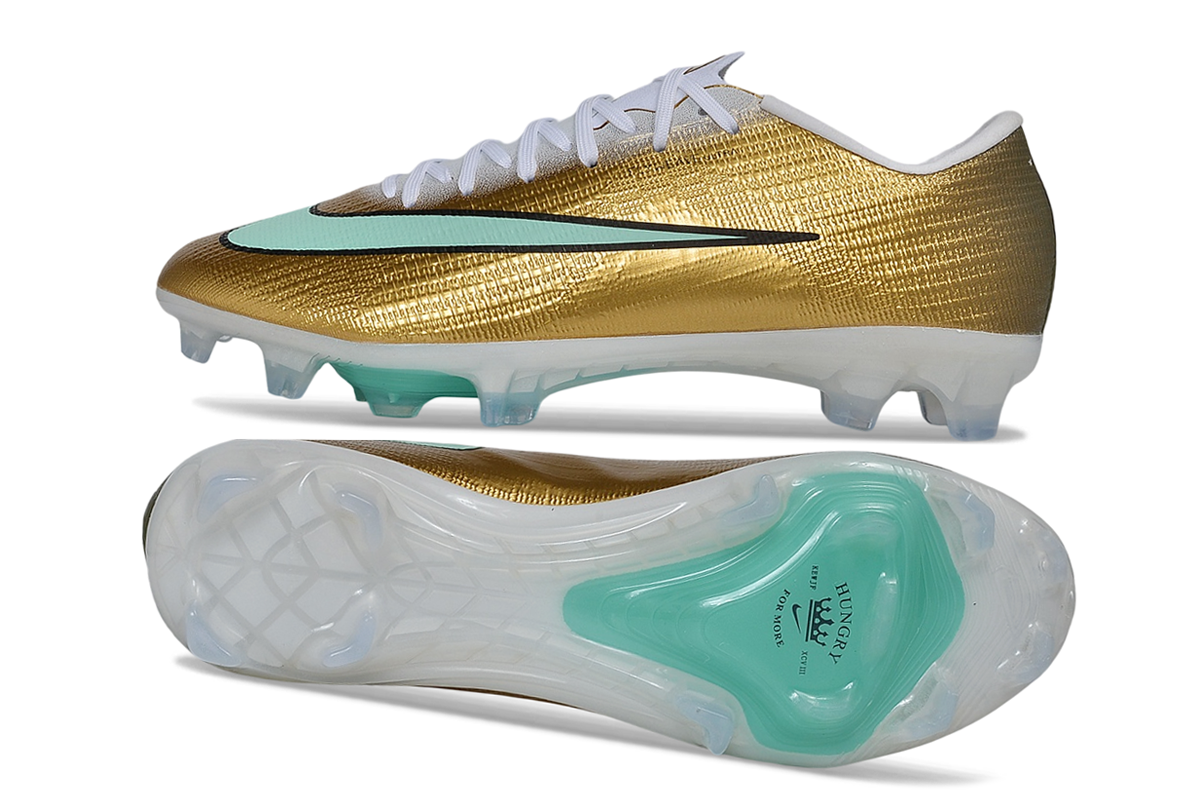 Nike Air Zoom Mercurial Vapor 15 Elite FG – Gold/Mint