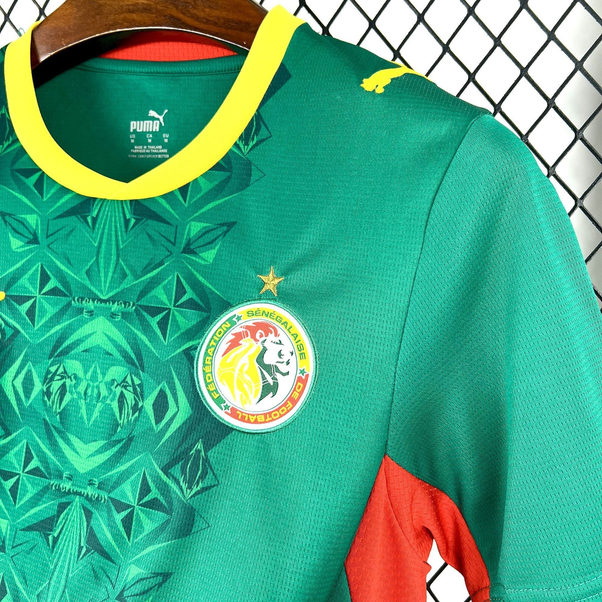 Senegal Away World Cup 2026 Jersey - FSF crest close-up