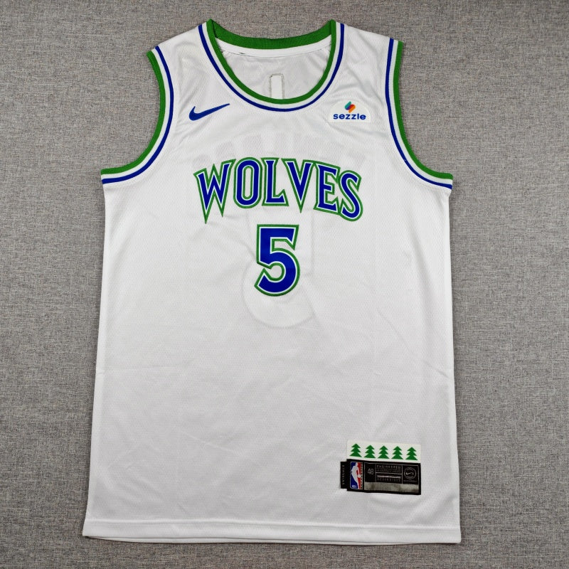 Blue Edwards name and number 5 with green outline back detail