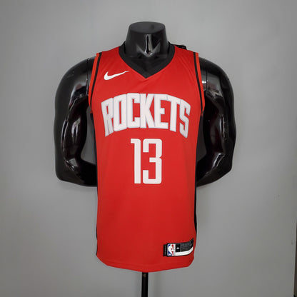 Houston Rockets James Harden number 13 red jersey front view