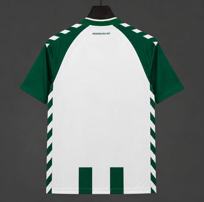 Werder Bremen Home Jersey 2026/27 back view in white with green sleeves and side chevrons