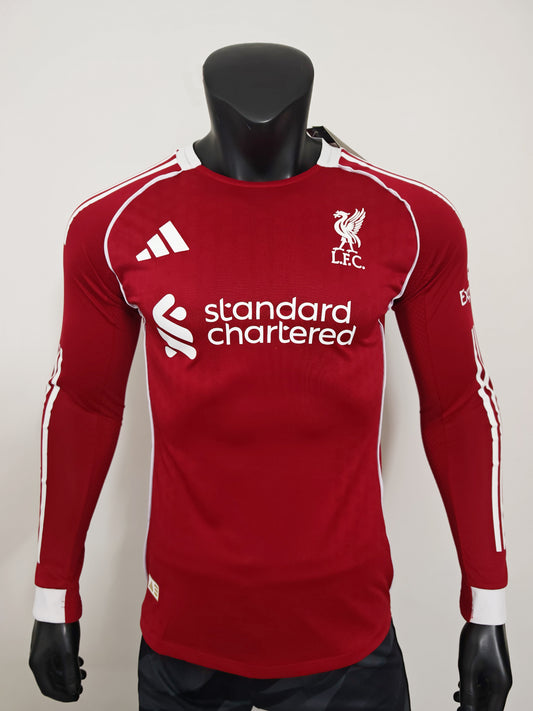 Liverpool Home Jersey 2025/26 – Long Sleeve