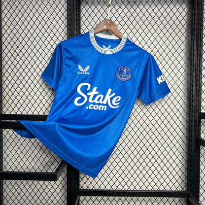 Everton 2024/25 Home Jersey - front view on hanger