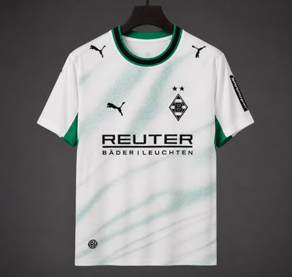 Front view of Borussia Monchengladbach Home Jersey 2026/27 in white with green and black details