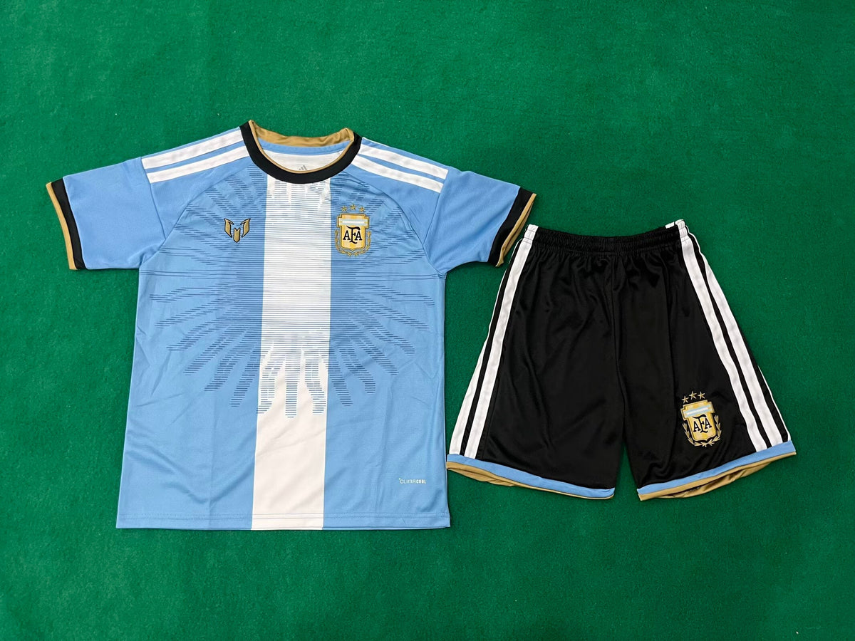 Argentina Messi One-Match Special Kids Kit 2026 (Jersey + Shorts)