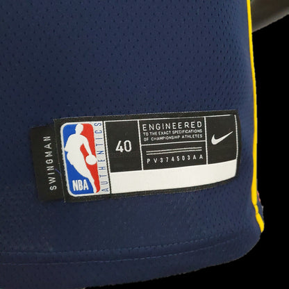 Golden State Warriors Stephen Curry number 30 navy jersey front view