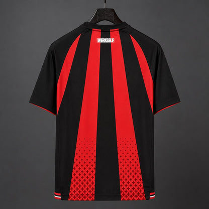 Back view of Bayer Leverkusen Home Jersey 2026/27 in black and red
