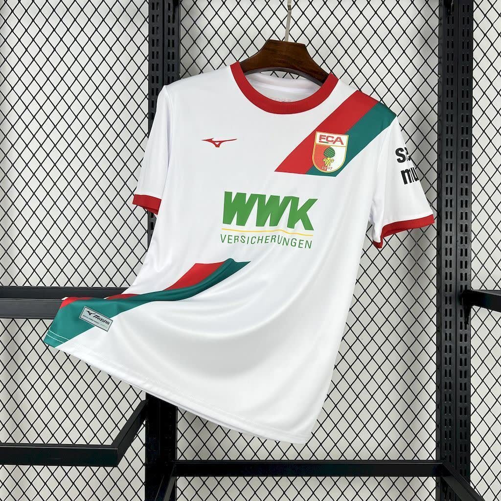Back view of FC Augsburg Home Jersey 2025/26 in white