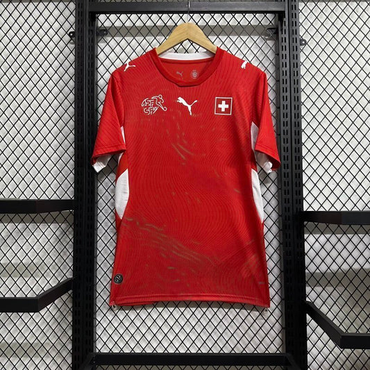 Switzerland Home World Cup 2026 Jersey - back view with Suisse lettering
