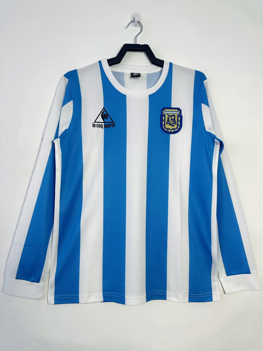 Argentina 1986 World Cup Home Jersey Long Sleeve